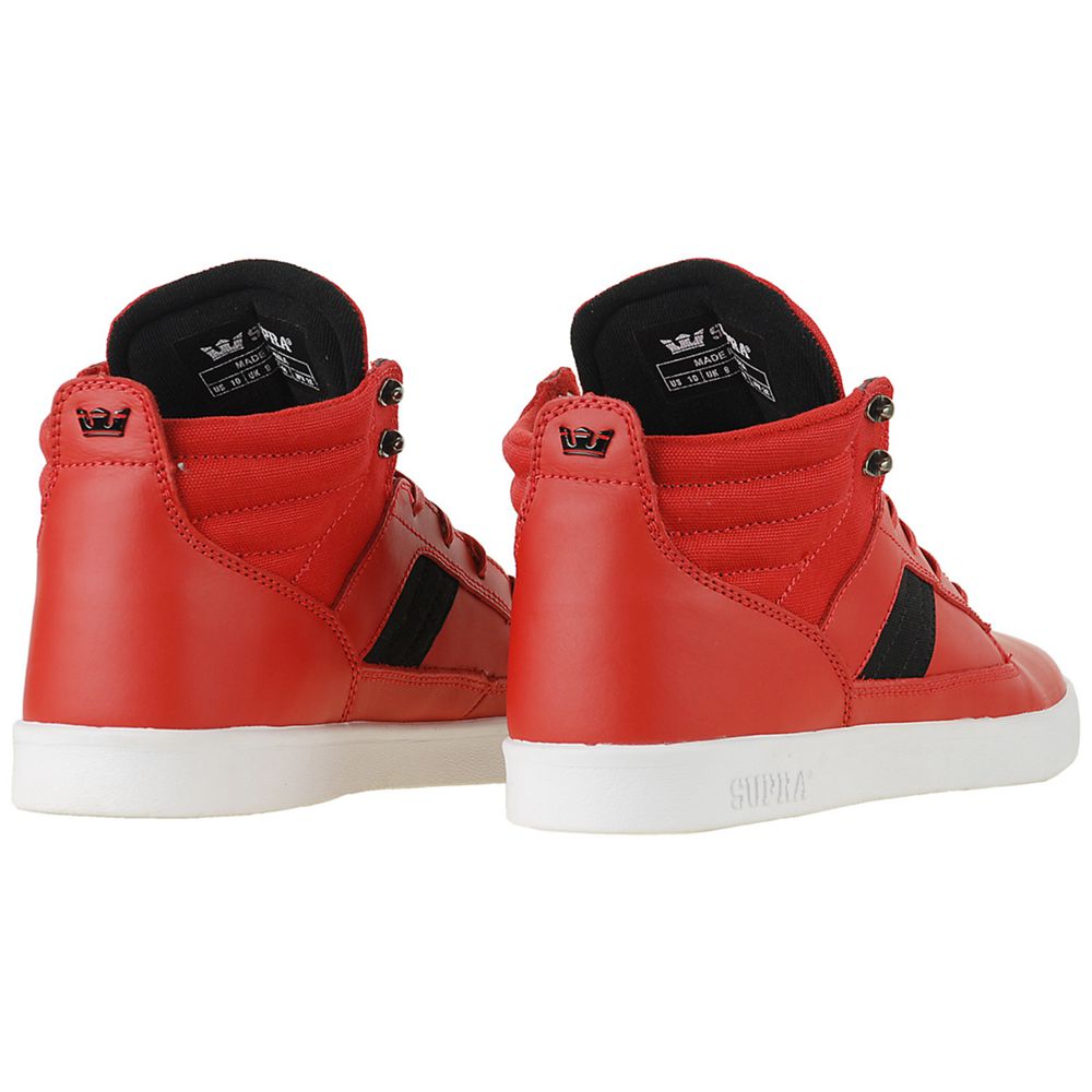 Chaussures de Skate Supra Bandit Mid Rouge Red Homme | TVV-01332209